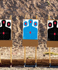 Silhouette Shooting Target Bulk Pack of 50 in Black 18 by 24 Inches With Multiple Aiming Zones for Indoor and Outdoor Range Practice