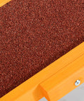 Close-up of Tough As Nails Built To Last Durable 71 Inch Fir Wood Dog Agility Seesaw with anti-slip deck texture.