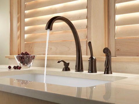 Pillar Kitchen Soap Dispenser For Pillar Waterfall And Linden Faucets Venetian Bronze Finish 13 Oz Bottle Fits Deck