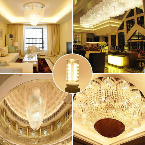 G9 Led Bulbs 4W Chandelier Light Bulbs 40W Halogen Equivalent illuminate various luxury chandeliers in different settings