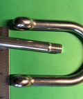 316 Stainless Wide D Shackle Half Inch Marine Grade Not For Overhead Lifting Corrosion Resistant Boat Dock Rigging Hardware Stamped 316 Size For Sailboats Yachts Kayaks And Anchors with ruler for scale.