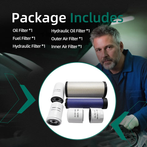 Kubota L4701HST All-In-One Maintenance Filter Kit With Oil Filter HH164-32430, Fuel Filter 1J800-43172, Hydraulic Filter HHTAO-37770
