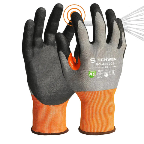 Air Skin 21 Gauge Cut Resistant Work Gloves With Second Skin Comfort Breathable Seamless Knit Flexible Grip Touchscreen Compatible Refined Tasks Size Large 1 Pair