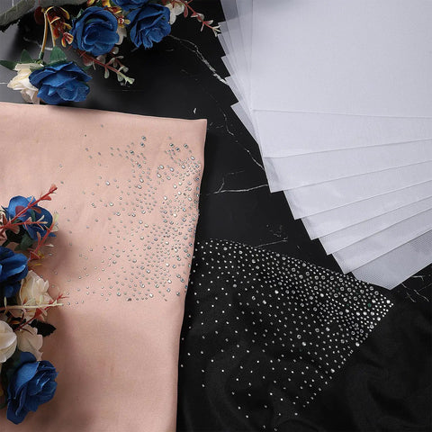 Rhinestone Transfer Sheets 27 Ft By 9 In Film Paper Hot Fix Tape for positioning rhinestones on fabric with floral decor