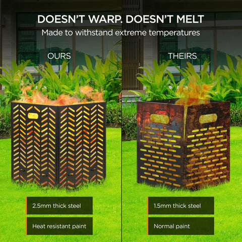 Low Smoke Outdoor Burn Barrel For Trash Paper And Yard Waste Incineration, 55 Gallon Drum With Herringbone Vent Design comparison