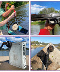Double Sided Fishing Magnets 880 Lb Neodymium Magnet Kit With Rope Claw And Gloves used for retrieving metal objects underwater
