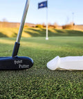 Pro Grade Premium Aluminum Head Putter With Chrome Stepless Shaft Stiff Graphite Build Ergonomic Rubber Grip White Finish