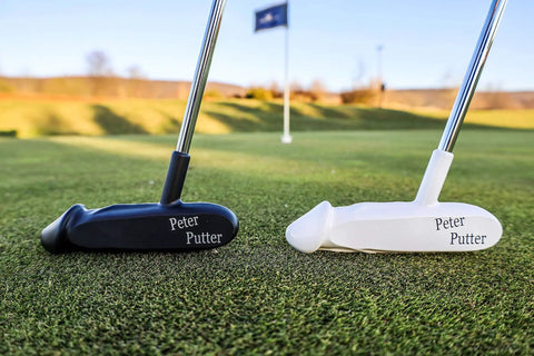 Pro Grade Premium Aluminum Head Putter With Chrome Stepless Shaft Stiff Graphite Build Ergonomic Rubber Grip White Finish