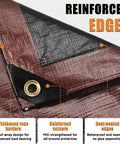 Close-up of 10x12Ft Heavy Duty Tarp With 10 Mil Thickness Waterproof Tear Resistant Poly Tarp With Reinforced Edges And Brass Grommets