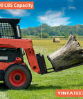 Heavy Duty 4000 Lb Skid Steer Pallet Forks 48 Inch Forklift Blades For Tractors Hauling Large Log On Farm