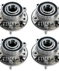 Four wheel hub assemblies for Beefed Up Front And Rear Wheel Bearing And Hub Assembly Kit For MKT MKS Taurus Flex FWD