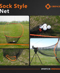 30 Ft Backyard Batting Cage With Frame And Net Heavy Duty Baseball Training Netting for Hitting and Pitching close-up views