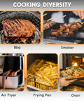 Cooking diversity with Bluetooth Wireless Meat Thermometer With Dual Probes And LCD Screen Instant Read for grilling, smoking, air frying, frying, and baking