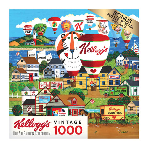 Hot Air Balloon Celebration 1000 Piece Jigsaw Puzzle For Adults With Interlocking Pieces Eco Friendly Recycled Paperboard