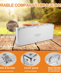 24 Piece BBQ Tool Set With Meat Thermometer And Injector In Extra Thick Stainless Steel Includes Spatula Fork Tongs Cleaning Brush Skewers And Aluminum Case