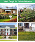 Outdoor Garden Fence For Dogs 32 Inch High 23 Ft Long Rustproof Metal Fencing With Ground Stakes No Dig Animal Containment