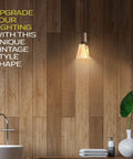 Dope Amber Vintage Edison Style LED Bulb For Home Lighting And Pendant Vibe Warm 2200K Glow in bathroom setting