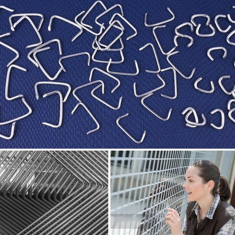 Upholstery Hog Ring Kit With Pliers 480 Piece Galvanized Set scattered rings and use in fencing