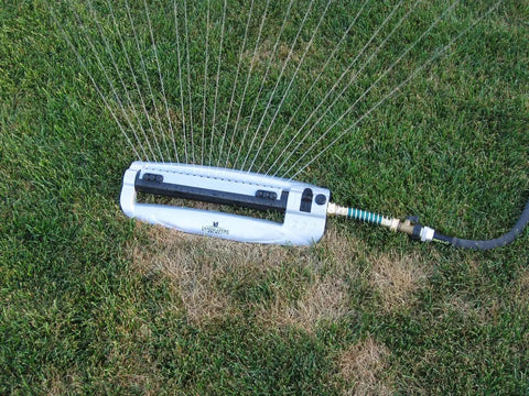 All Metal Oscillating Lawn Sprinkler With Rust Proof Aluminum Base, 4,100 Sq Ft Coverage on lawn