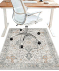 36x48 Inch Office Chair Mat For Hardwood And Tile Floors Under Desk, Grippy Non Slip Vinyl Floor Protector With Rubber Backing