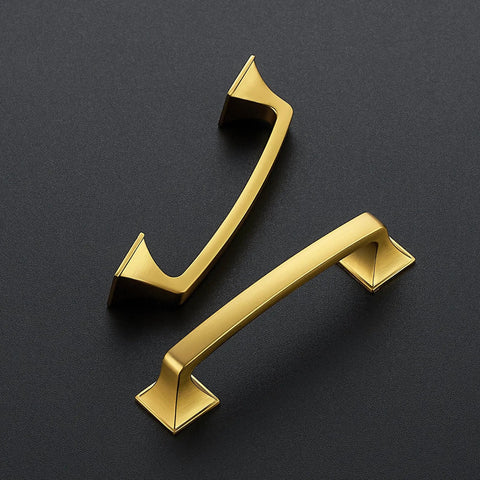 Top Notch Gold Cabinet Pulls For Modern Kitchens, 3 Inch Center To Center Hole Spacing, Sleek Brushed Brass Drawer Handles.