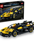 Bugatti Bolide Racing Car Building Set For Kids And Teens A Totally Cool Engineering Toy Back To School Gift Collectible Sports Car Construction Kit Ages 9 Plus 42151 box and assembled model