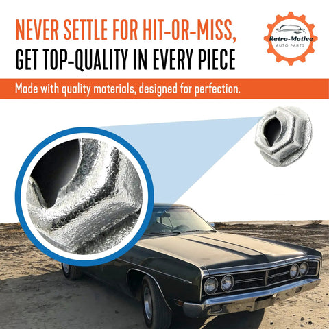 Badass Zinc Coated Pal Nuts And Exterior Trim Fastener Assortment Fits Three Sixteenths To Five Sixteenths Inch Studs Includes One Twenty Five Piece Set For Super Tight Auto Body Mounting And Sleek Emblem Upgrades