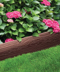 Durable Landscape Edging Coil For Lawn And Garden 40 Ft Long 4 In Tall Terrace Board Border With 10 Stakes Brown HDPE Plastic for clean edges