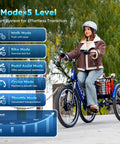 Three Wheel Electric Tricycle For Adults And Seniors With Dual Parking Brakes And Dual Disc Brakes, All Weather Safe Trike With Stable Frame And Comfortable Seat, No Fuss Easy Step Through Design For Quick Mount And Confident Rides on park path