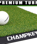 Close-up of Premium Synthetic Turf Golf Hitting Mat With Heavy Duty Rubber Base And Real Fairway Feel 16mm True Turf Surface
