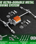 Metal driving system components for All Terrain RC Car For Adults And Boys The Beast 1:18 Scale 4WD Off Road Remote Control Truck.
