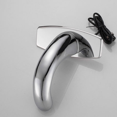 Touchless Bathroom Sink Faucet With Sensor Motion Activated Hands Free Experience In Chrome Finish, Battery Operated, 2 GPM Aerator, Temperature Valve, Deck Plate Included, Water Saving, Commercial Grade, Modern Sleek Design