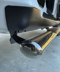 Trail Armor Rocker Panel Cover installed on Dodge Ram Crew Cab 2009-2018, showing matte black finish under door protection.