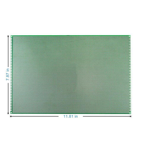 Large Double Sided PCB Board Protoboard 20x30 Cm 3 Pack For DIY Makers Electronics Projects with pre-tinned 1 mm holes