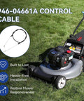 Replacement Control Cable For 21 Inch Gas Self Propelled Mowers Fits Troy Bilt Craftsman MTD Yard Machines 140cc 190cc Briggs Stratton Engines Plug And Play DIY Friendly Easy Install, black mower control cable