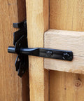 Lockable Post Mount Latch For Wood Gates And Doors Black Finish Heavy Duty Contractor Grade Gate Latch For Secure Outdoor Use
