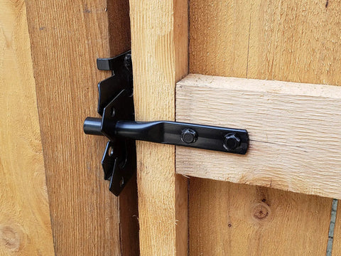 Lockable Post Mount Latch For Wood Gates And Doors Black Finish Heavy Duty Contractor Grade Gate Latch For Secure Outdoor Use