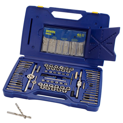 Pro Grade 117 Piece Tap And Die Set For Machine Screws And Fasteners With Fractional And Metric Taps Dies Drill Bits And Extractors