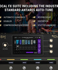 Vocal FX features displayed on Guitar And Vocal Multi Effects Pedal With Amp Modeling And Cloner Antares Auto Tune WiFi 7 Inch Touchscreen