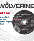 Die grinder cut-off wheel and mandrel kit; Wolverine 3 in x 1/16 in thin wheels with 3/8 in arbor, 1 mandrel and 10 discs
