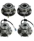 Front And Rear Wheel Bearing And Hub Assembly Kit For Equinox And Torrent AWD 2005 2006 Replacement Direct Fit To Restore Smooth Steering And Quiet Ride