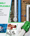 WISSCOOL green pipe reamer tool for deburring copper and PVC pipes, fits 1/4-1-5/8 in tubing