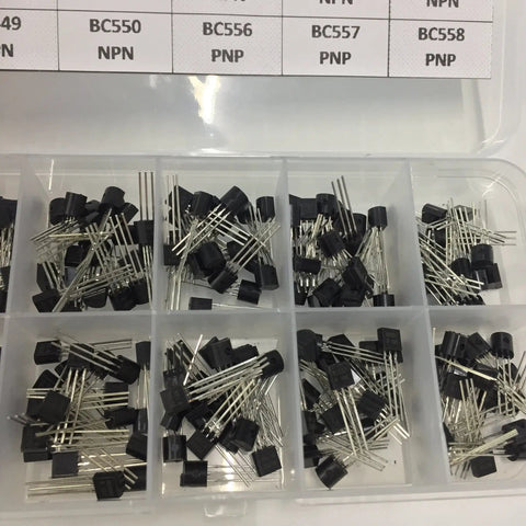 Transistor Assortment Kit With 10 Value Sets 20 Pieces Each In TO92 DIP Box Includes BC327 BC337 BC517 BC547 BC548 BC549