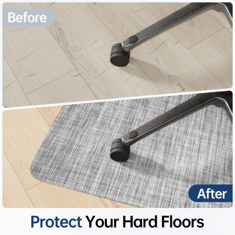 Office Chair Mat For Hard Floors 36 By 48 Inches Anti Slip Non Curve Desk Chair Mat Protects Hardwood And Tile