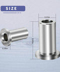 Hella Tough Zero Hassle Six Pack Stainless Steel Bearing Sleeves showing dimensions 0.39in and 0.63in, designed for beverage dispenser.