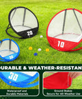 Golf Chipping Net Set For Backyard Practice With Three Pop Up Nets And Targets 15 Practice Balls Hitting Mat And Storage Bag