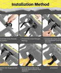 Installation steps for 2.8L Waterproof Front Tube Bag on bike handlebars, shown in six detailed images
