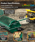 Heavy Duty Lawn And Garden Spreader With A 36 Inch Metal Mesh Basket For Compost Mulch Topsoil Peat Moss Push Or Tow Spreading