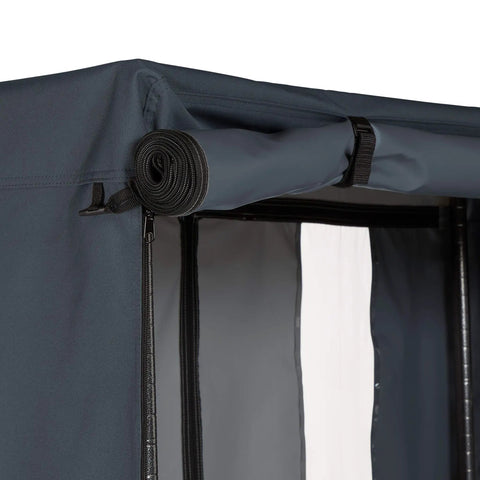Heavy Duty Garage Shelf Cover With Weather X Fabric, Water-Resistant Backing, rollup back panel, Tough-As-Nails shield
