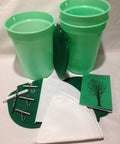 Top Shelf Maple Syrup Bucket Kit Includes Three Food Grade Sugar Containers and tapping tools with guide for sap collection.